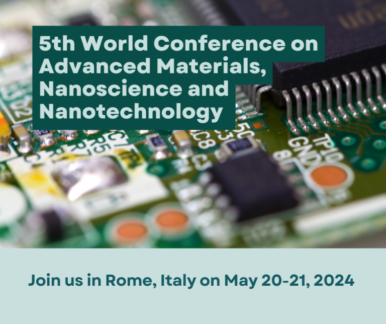 Promotional banner for Advanced Materials & Nanotech 2024 in Rome.
